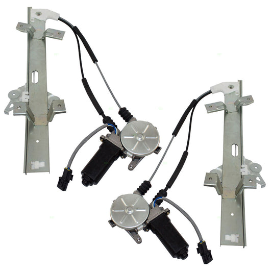 Window Regulator w/ Motor for 1991-1996 3000GT Built To 2/96 Front for 1991-1996 Stealth MB641281 Set