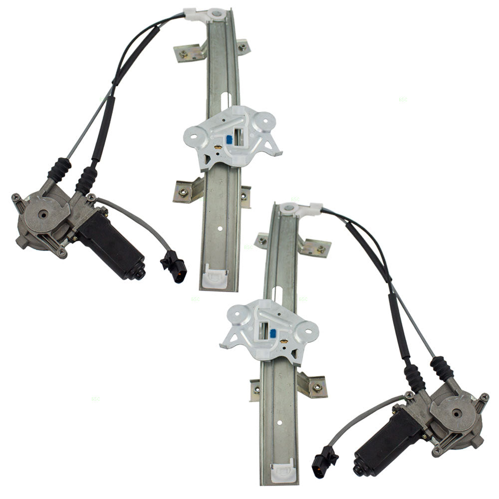 Window Regulator w/ Motor for 1991-1996 3000GT Built To 2/96 Front for 1991-1996 Stealth MB641281 Set