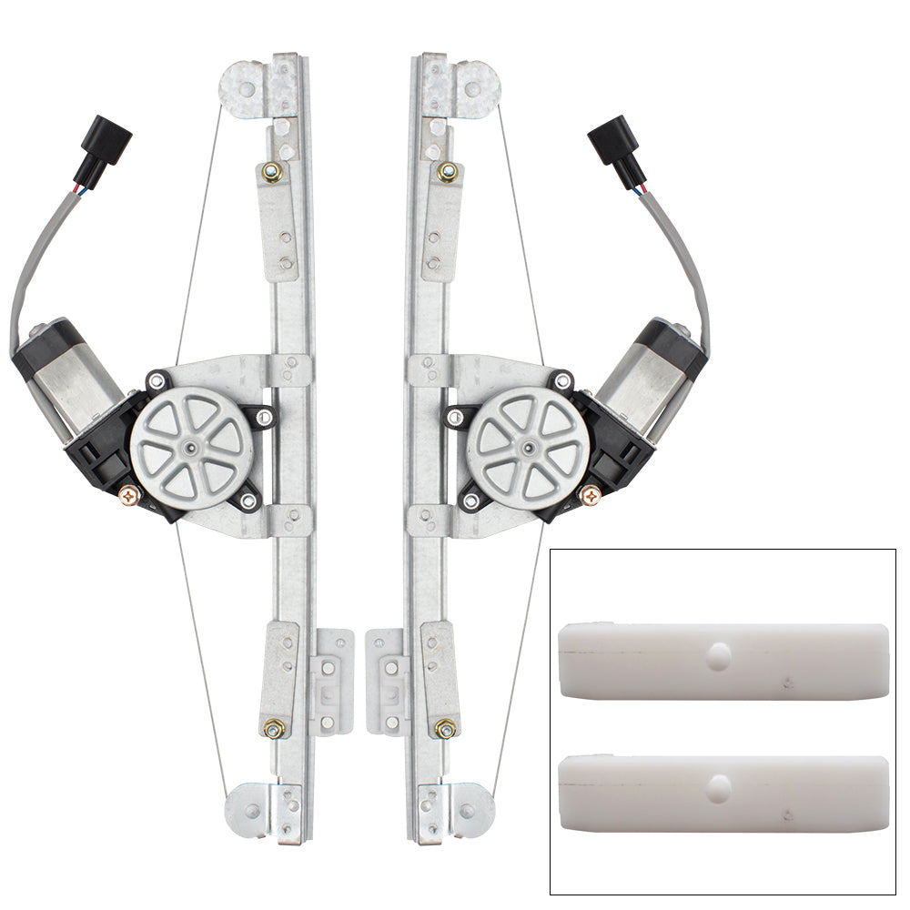 Brock 2552-2015LRC4 Power Window Regulator With Motor Upgraded Glass Guide Set Compatible With 2012-2019 FIAT 500/500c 2013-2019 FIAT 500e