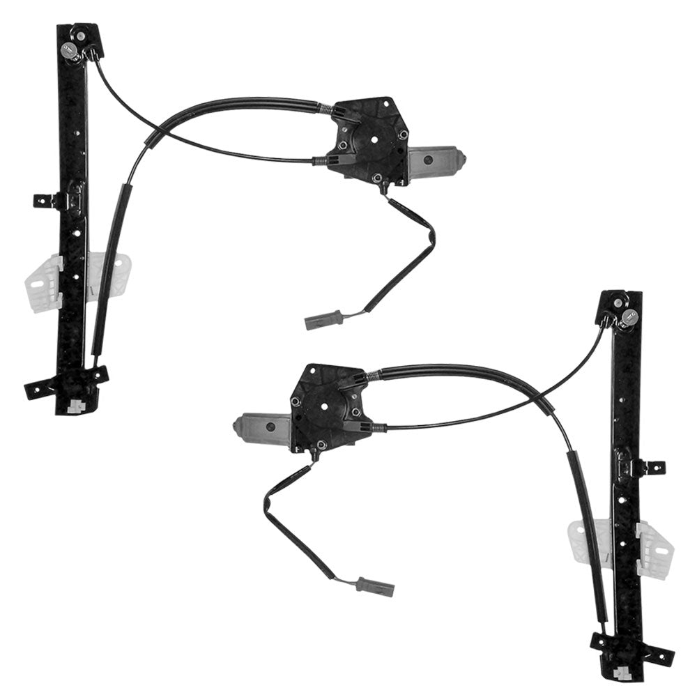 Brock Replacement Driver and Passenger Front Power Window Lift Regulators & Motor Assemblies Compatible with 00-05 Neon 5015217AC 5015216AC