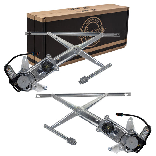 Brock Replacement Driver and Passenger Front Power Window Lift Regulators & Motors Assemblies Compatible with 93 SUV 4798379AB 4798378AB