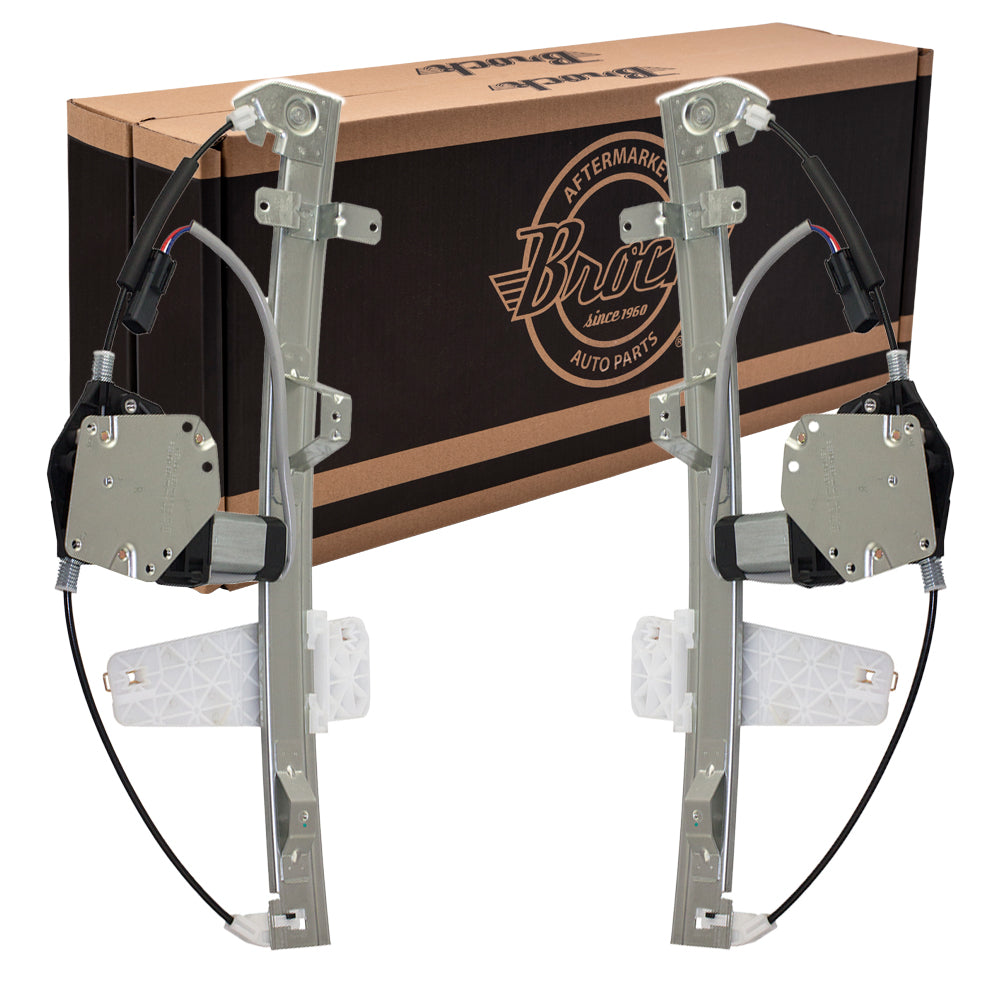 Window Regulator w/ Motor for 1999-2004 Grand Cherokee Front 55076467AG Set CH1350121