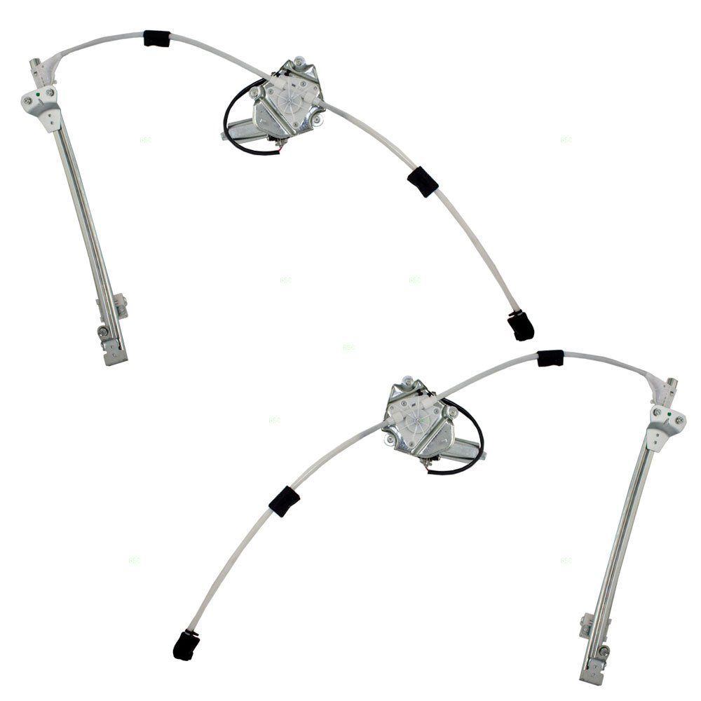 Brock Replacement Driver and Passenger Rear Power Window Lift Regulators with Motors Assemblies Compatible with 02-07 SUV 68059647AA 68059646AA