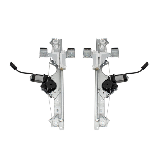 Brock Replacement Pair Set Rear Power Window Lift Regulators w/ Motors Assemblies Compatible with 05-10 Grand Cherokee 55394229AG 55394228AG
