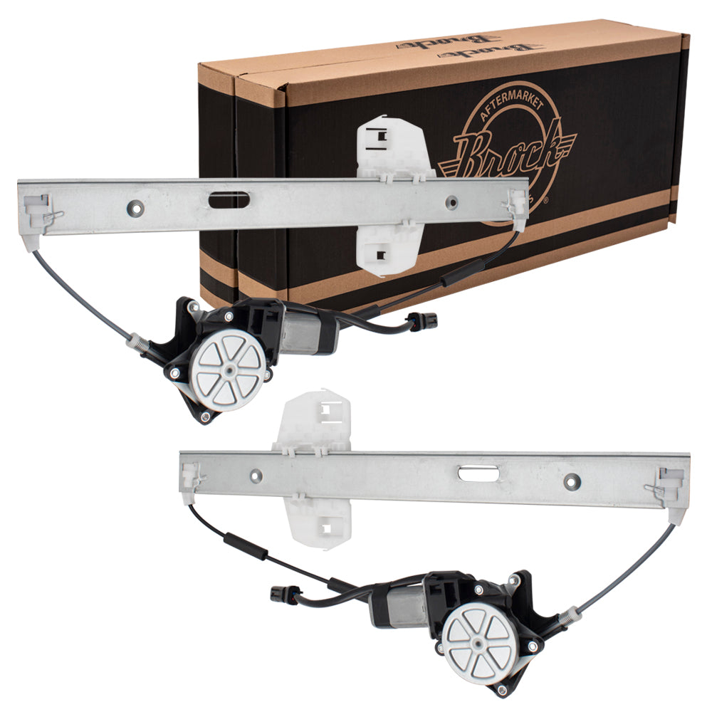 Window Regulator w/ Motor for 2007-2017 Wrangler Front for 2018 Wrangler JK 68014949AA Set CH1350171