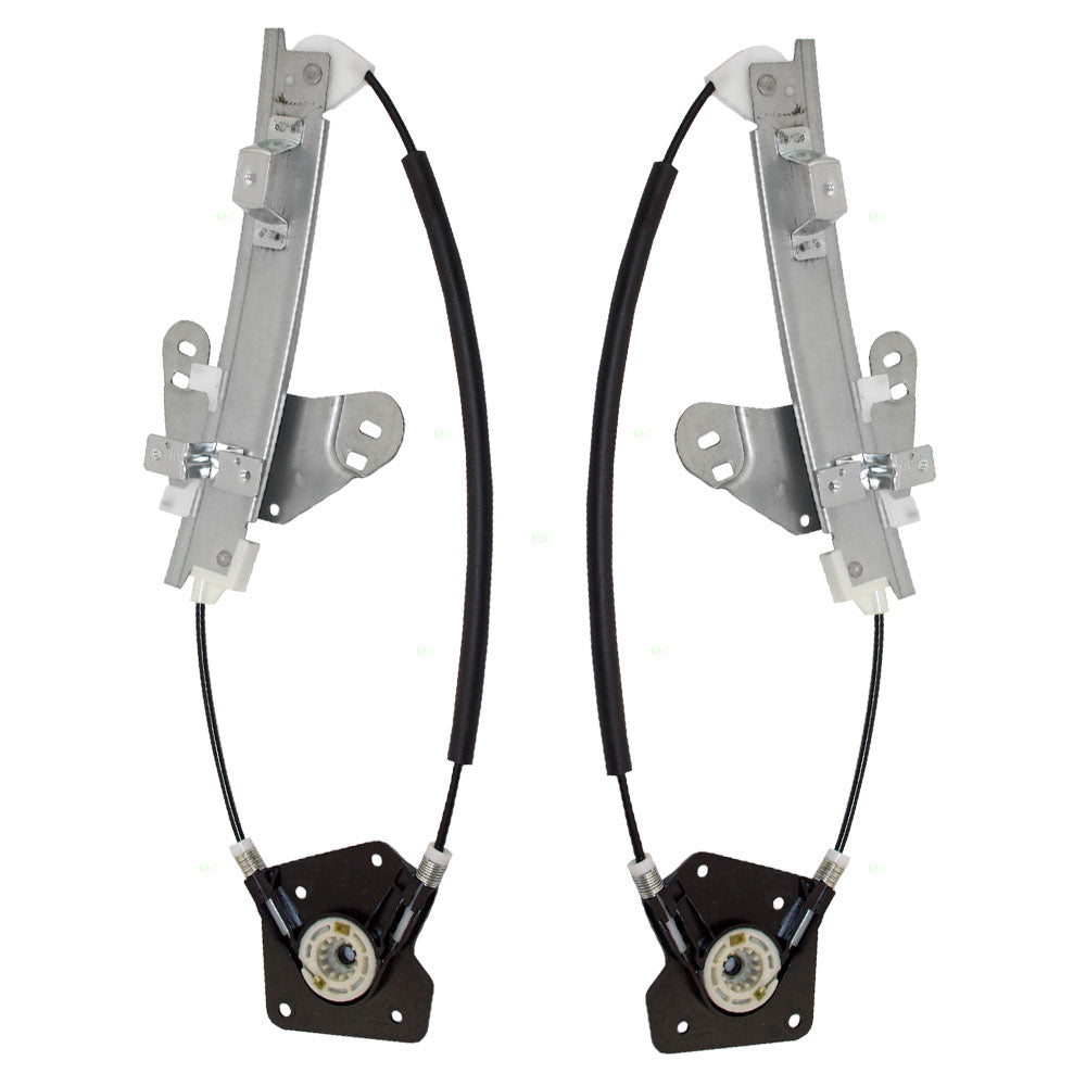 Brock Replacement Driver and Passenger Rear Power Window Lift Regulators Compatible with 01-06 Stratus Sebring 5016519AB 5016518AB