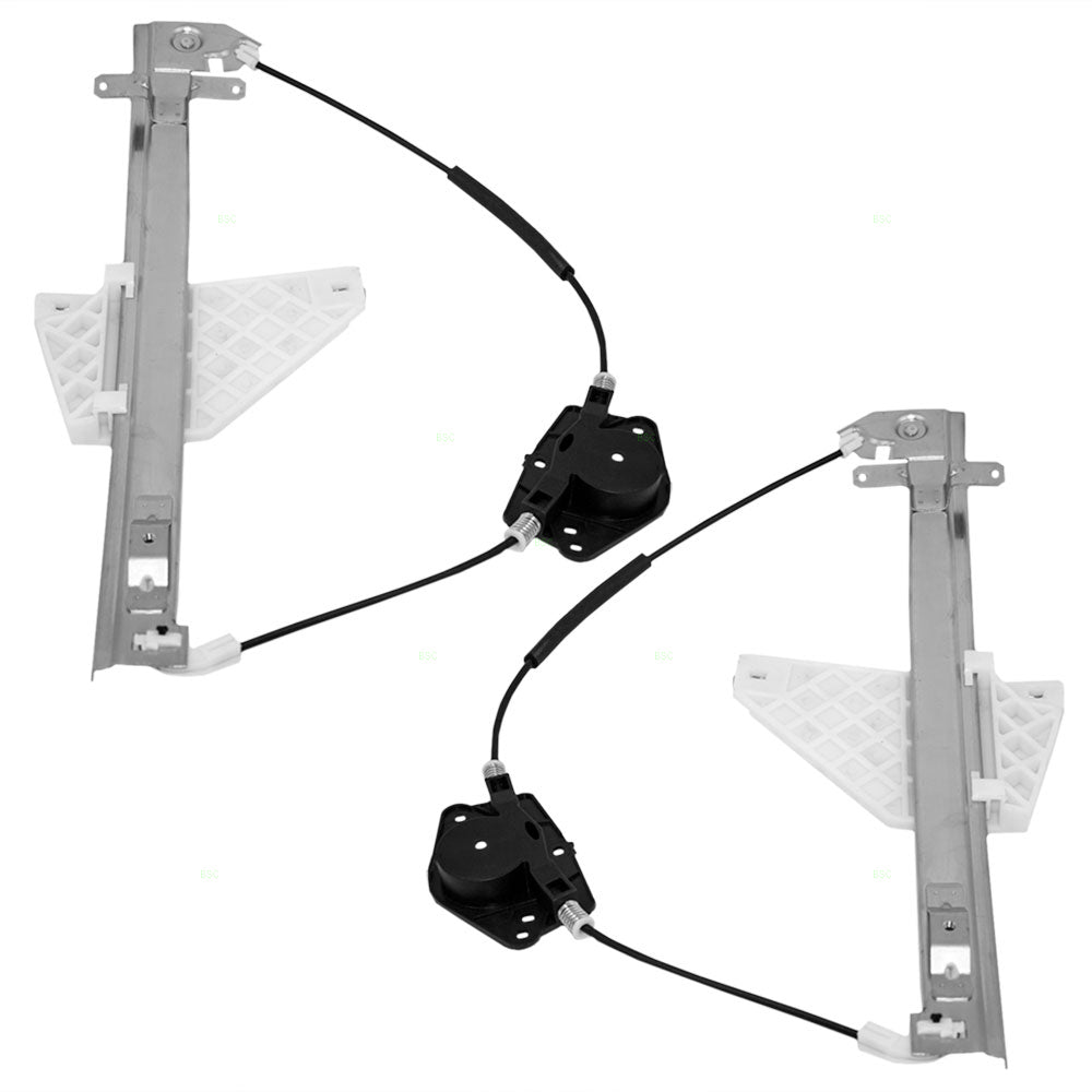 Brock Replacement Driver and Passenger Rear Power Window Lift Regulators Compatible with 01-04 SUV 55363285AD 55363284AD