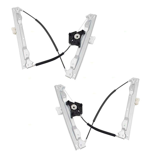 Brock Replacement Pair Set Front Power Window Lift Regulators Compatible with 2007-2010 Sebring Sedan 68020563AA 68020562AA