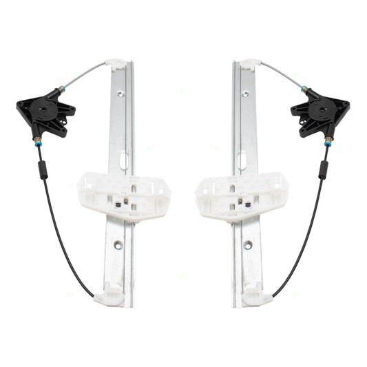 Brock Replacement Pair Set Front Power Window Regulators Compatible with 68014949AA 68014948AA