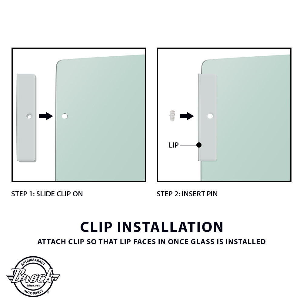 Brock Replacement Pair Set Window Regulator Door Glass Run Channel Guide Repair Clips Compatible with 12-18 500 500c fits Left or Right