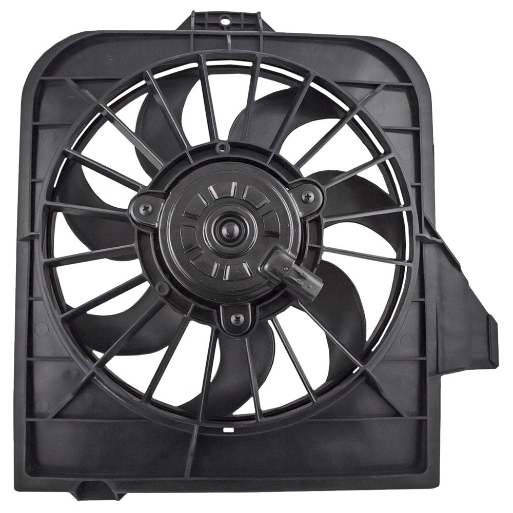 Brock Replacement Passenger A/C Condenser Cooling Fan Assembly Compatible with 2001-2005 Caravan Grand Caravan Town & Country 2001-2003 Voyager 4809170AE