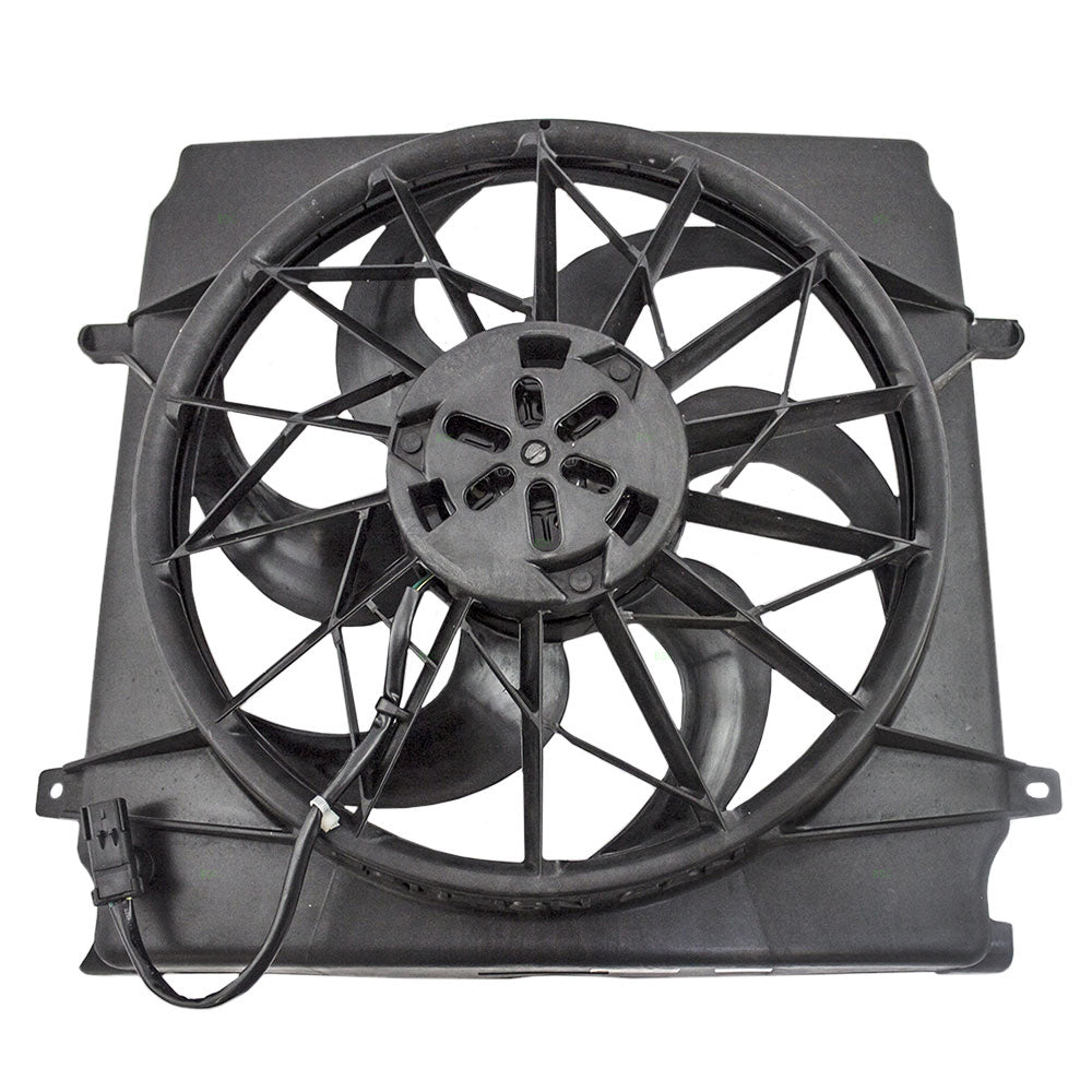 Brock Replacement Radiator Cooling Fan Motor Assembly Compatible with 2004-2007 Liberty 3.7L 2005 Liberty 2.4L 55037692AB