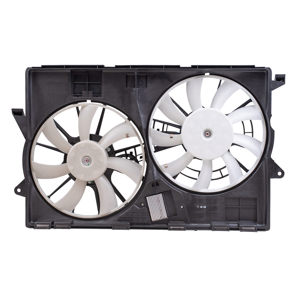 Brock Replacement Dual Cooling Fan with Heavy Duty Cooling Compatible with 2014-2020 Cherokee 3.2L/ 2014-2018 Cherokee 2.4L/ 2019-2020 Cherokee 2.0L Turbo