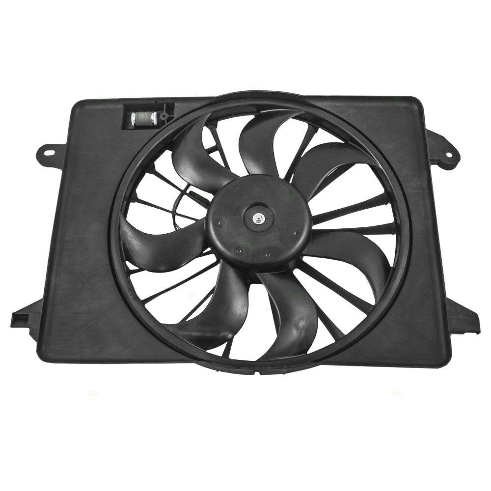 Brock Replacement Single Cooling Fan Assembly Compatible with 2009-2019 300 Charger Challenger 68050129AA