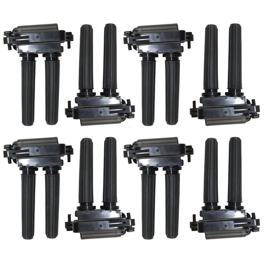 Brock Replacement 8 Pc Set Ignition Spark Plug Coils Compatible with Pickup Truck SUV 8 cylinder 68238603AA