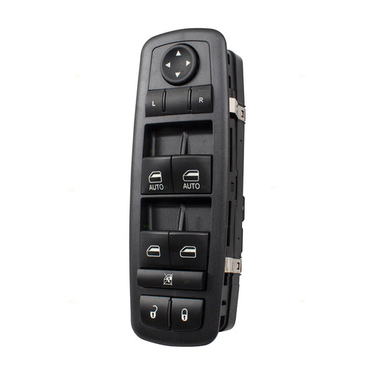 Brock Replacement Drivers Front Left Power Window Master Switch 10 Buttons Compatible with 15-17 200 Cherokee 68271206AB 68271203AB