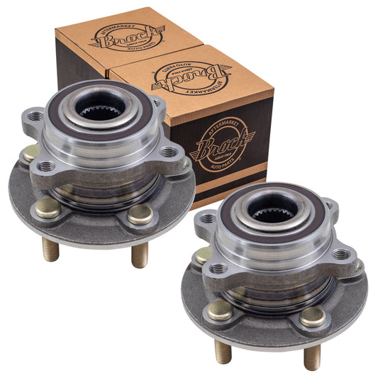 Brock Replacement Pair Wheel Hubs & Bearings Compatible with 2013-2019 Fusion & Fusion Energi/Hybrid
