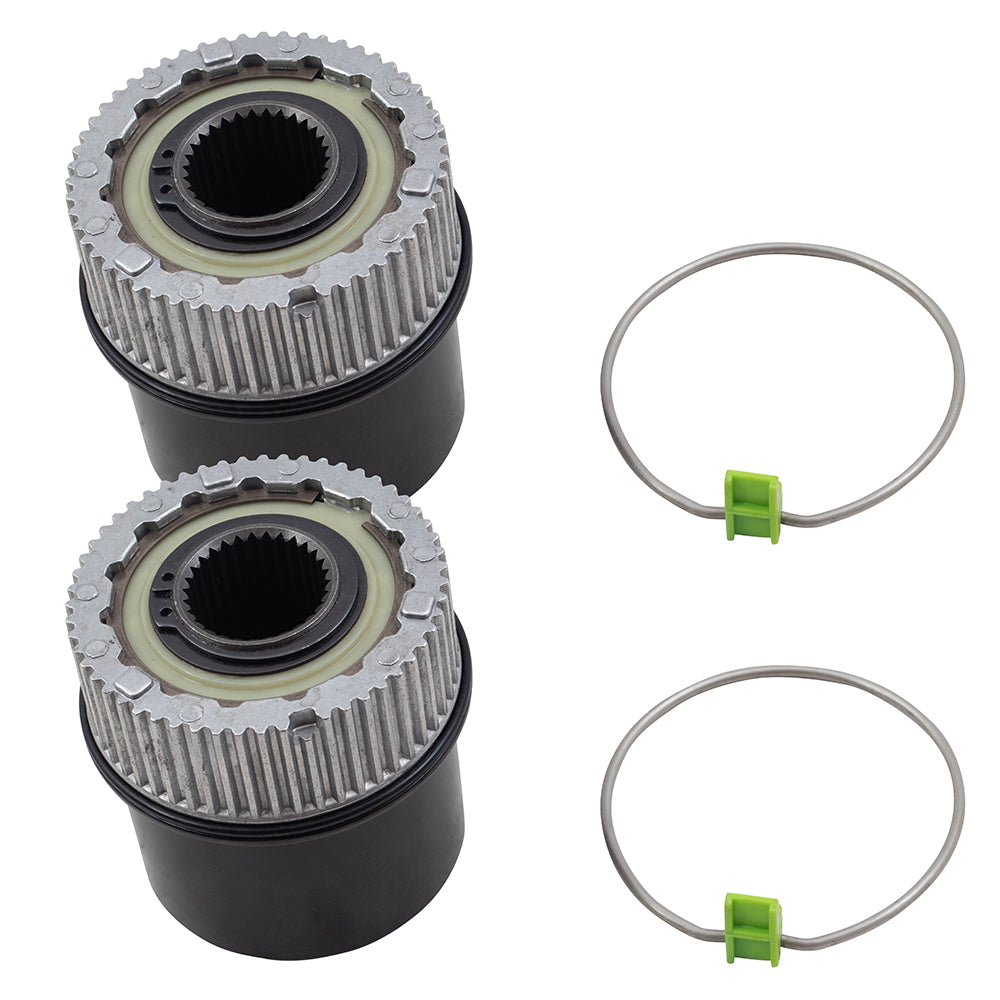 Brock Replacement Pair Set Front Auto Locking Hubs Replacement for 1999-2004 Super Duty Pickup Truck 4WD 4 Wheel Drive 1C3Z3B396CB