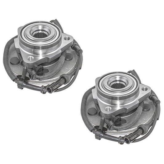 Brock Replacement Pair of Front Wheel Hub Bearings Compatible with Explorer Aviator Mountaineer 4L2Z1104AA