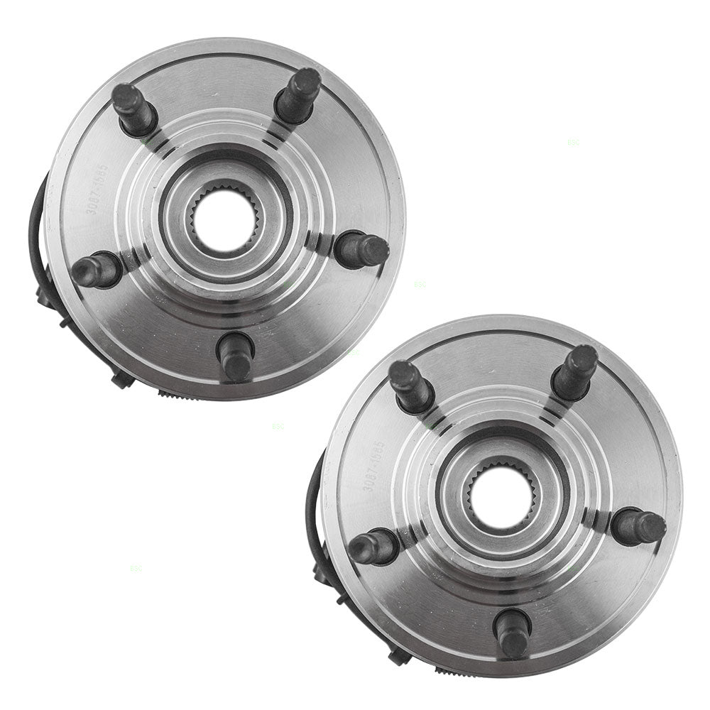 Brock Replacement Pair of Front Wheel Hub Bearings Compatible with Explorer Aviator Mountaineer 4L2Z1104AA