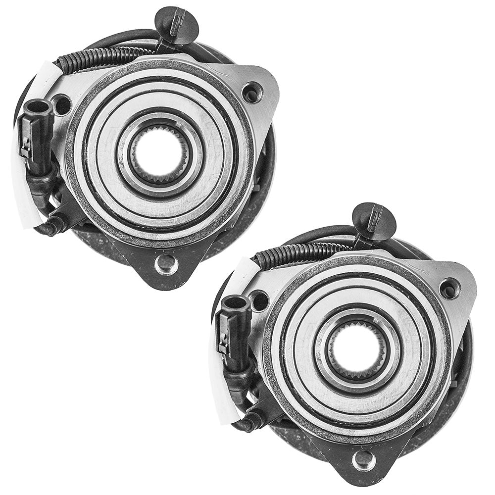 Brock Aftermarket Replacement Front Driver Left Passenger Right Hub/Bearing Assembly Set Compatible With 1995-2001 Ford Explorer 4WD/AWD