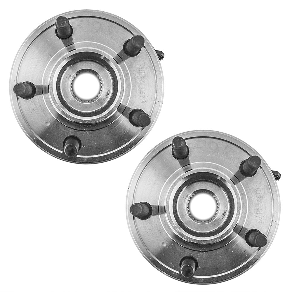 Brock Aftermarket Replacement Front Driver Left Passenger Right Hub/Bearing Assembly Set Compatible With 1995-2001 Ford Explorer 4WD/AWD