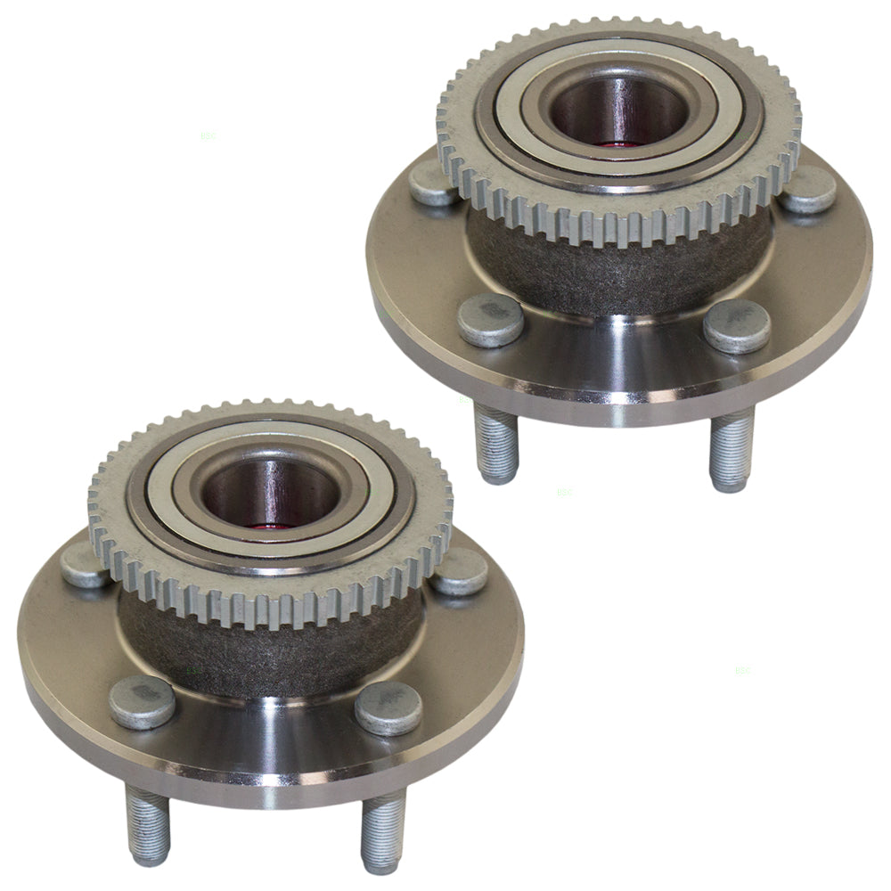 Brock Replacement Pair Set Front Wheel Hub Bearings Compatible with 2005-2007 2005-2014 Mustang 4R3Z 1104 B HA590017