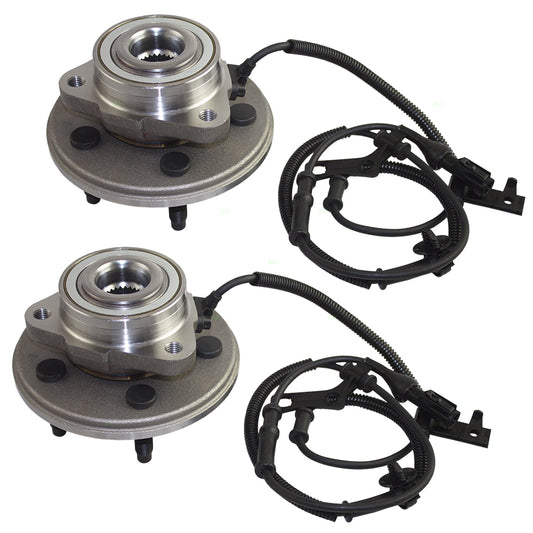 Brock Replacement Pair Set Front Wheel Hub Bearings Compatible with 2006-2010 Explorer Mountaineer & 2007-2010 Explorer Sport Trac Pickup Truck