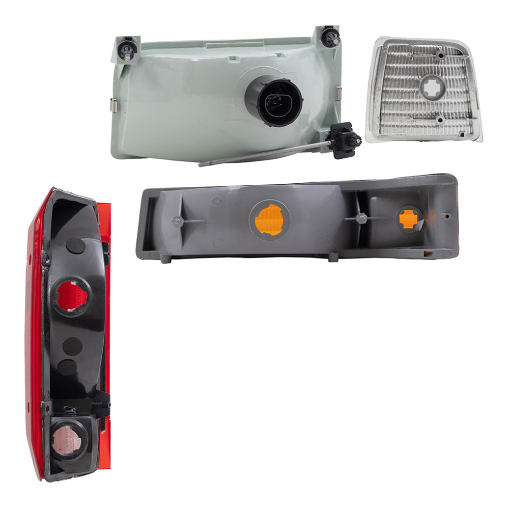 1992-1996 F150 and Bronco Headlights Tail Lights and Signal Lights 8 piece set Also Fits 1997 F-250/F-350