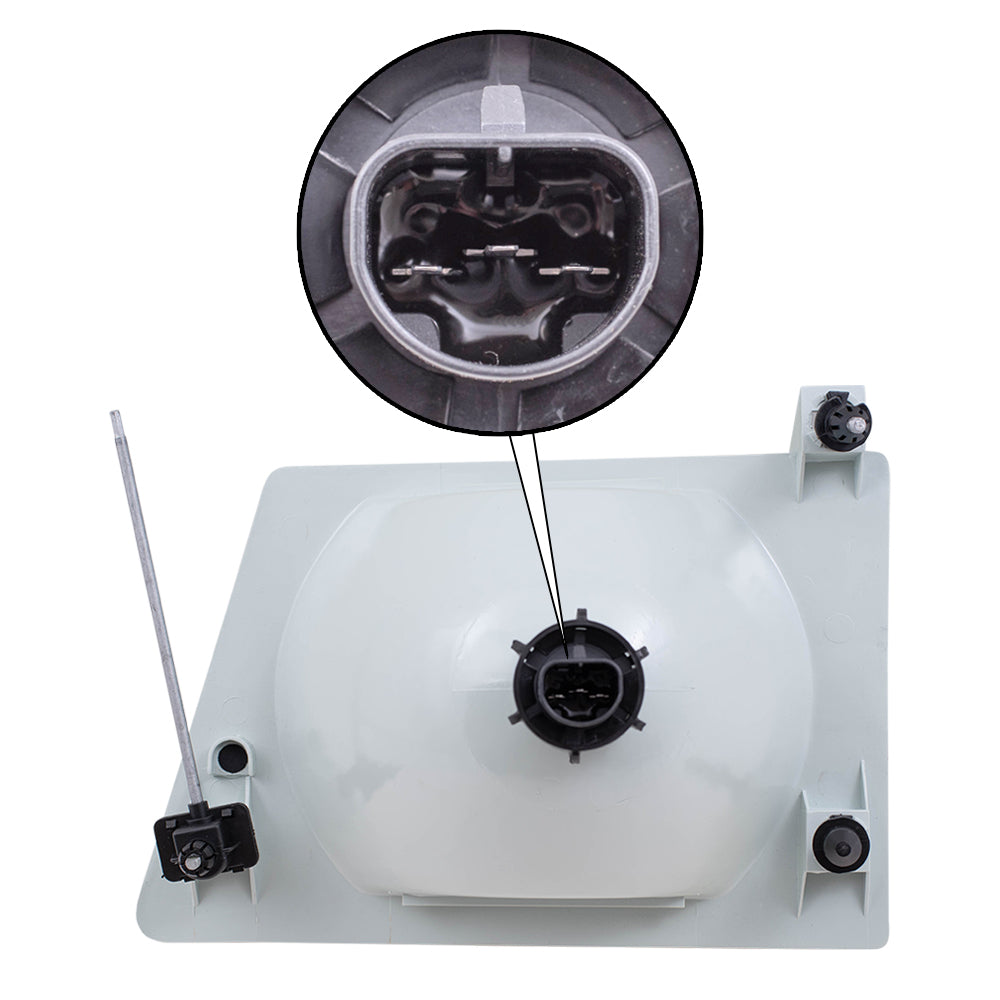 Headlight for 1992-1996 E-150 Econoline 1992-1996 E-250 Econoline 1992-1996 E-350 Econoline F6UZ13008AA Right