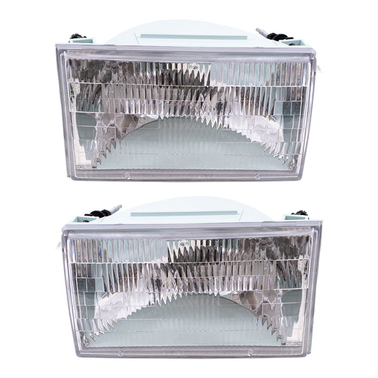 Headlight for 1990-1994 Town Car FOVY13008B Set