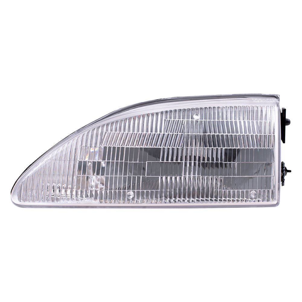 Brock Replacement Drivers Headlight Headlamp with Textured Lens Compatible with Mustang F4ZZ13008F
