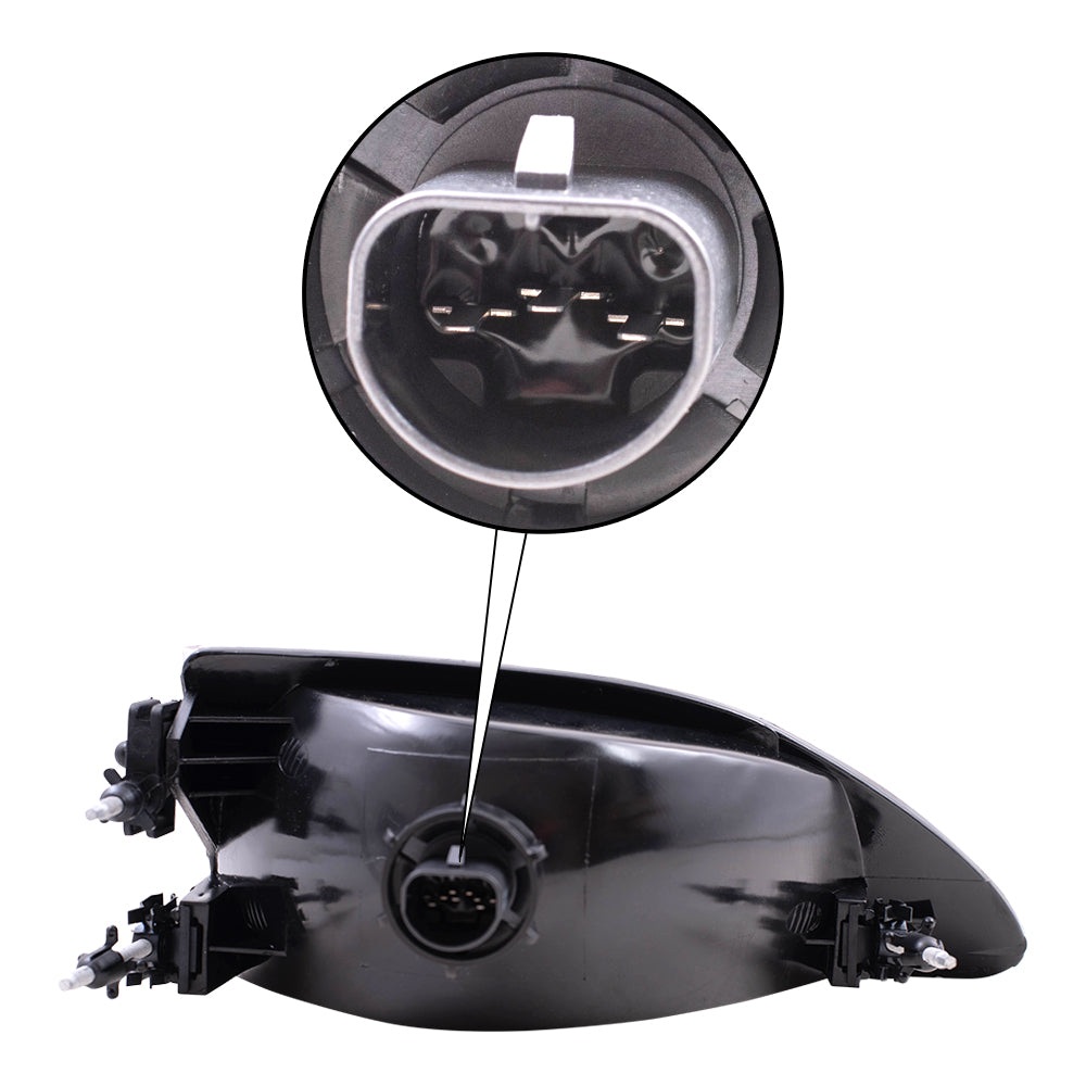 Brock Replacement Drivers Headlight Headlamp with Textured Lens Compatible with Mustang F4ZZ13008F
