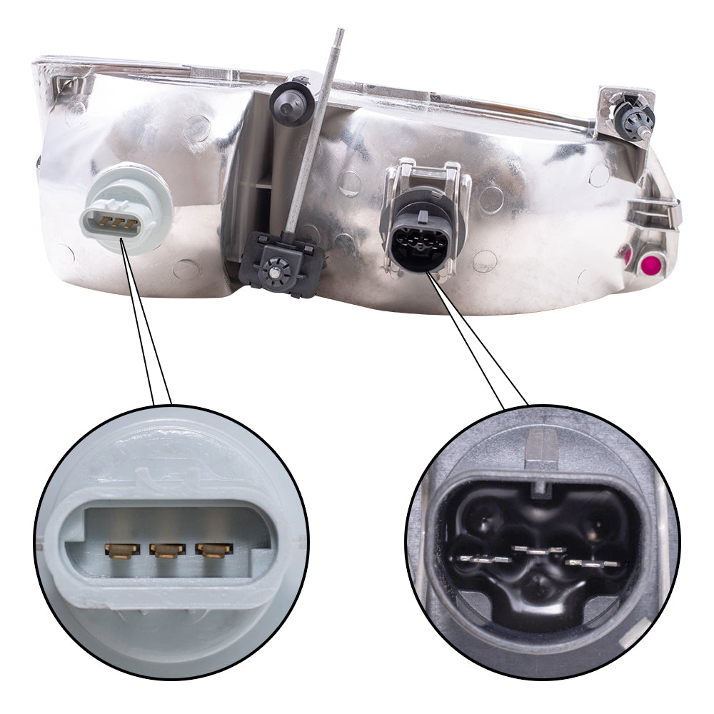 Brock Replacement Drivers Headlight Headlamp Compatible with 1995-1997 Windstar Van F58Z 13008 B