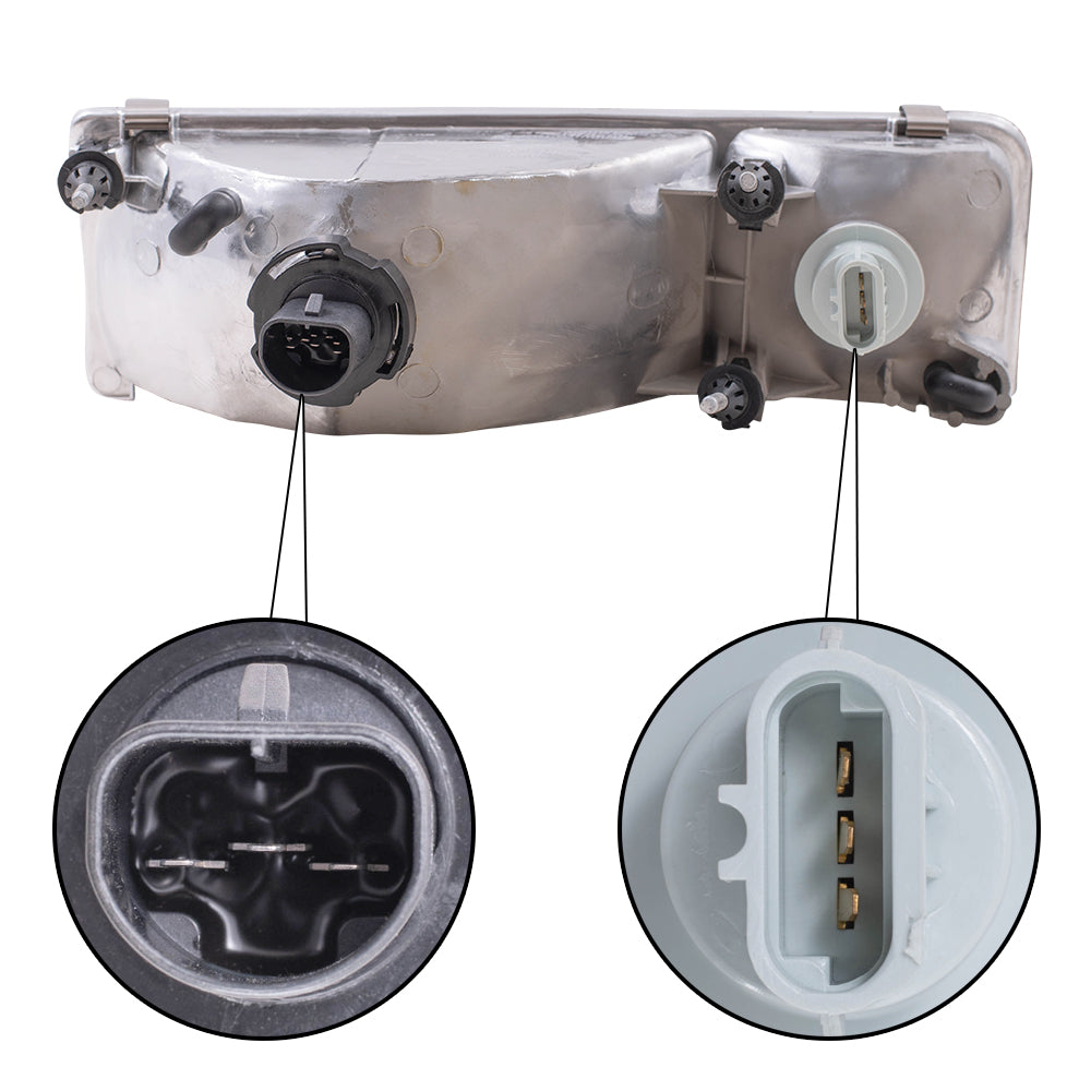 Brock Replacement Drivers Headlight Headlamp Compatible with 1995-1997 Town Car F5VY 13008 B