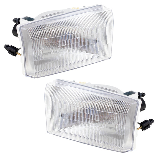 Headlight for 2000-2004 Excursion w/ Lined Center Lens 1999-2004 F-250 Super Duty 1999-2004 F-350 Super Duty 1C3Z13008BA Set