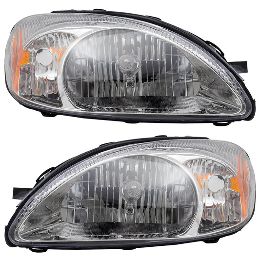 Headlight for 2000-2006 Taurus w/ Chrome Bezel 1F1Z13008AB Set