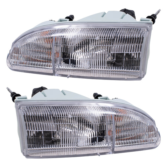 Headlight for 1994-1995 Thunderbird F4SZ13008B Set