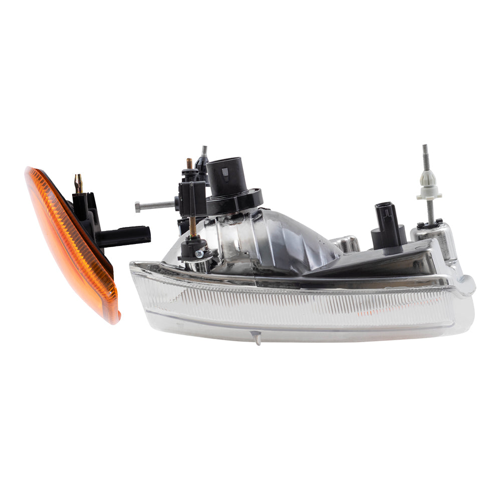Brock Headlights with Park Signals Compatible with 2001-2005 Ranger Pickup Replacement Headlights with Park Lights Set