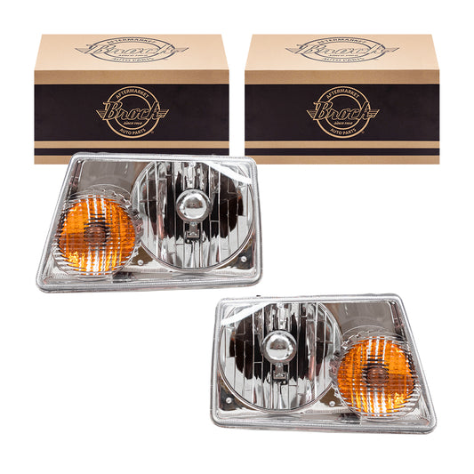 Headlight for 2001-2011 Ranger 6L5Z13008BA Set