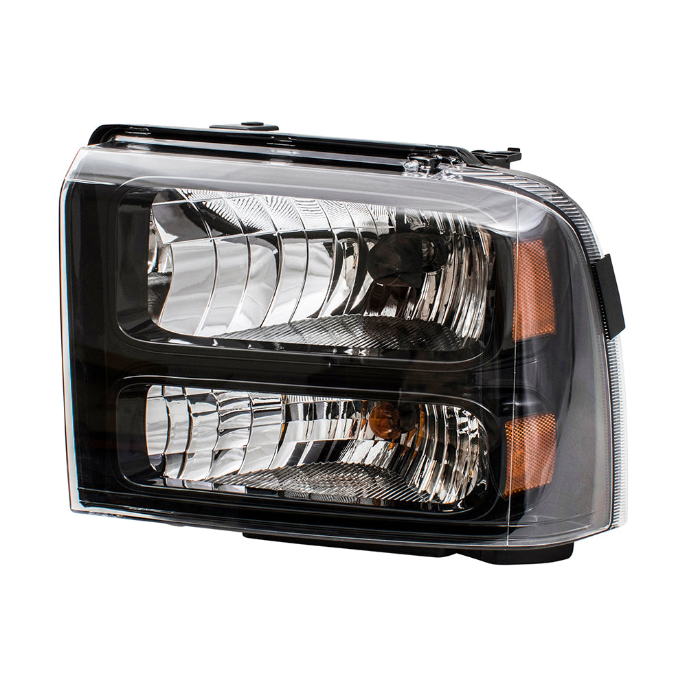 Headlight for 2005-2005 Excursion w/ Black Bezel 2005-2007 F-250 Super Duty 2005-2007 F-350 Super Duty 6C3Z13008DB Left