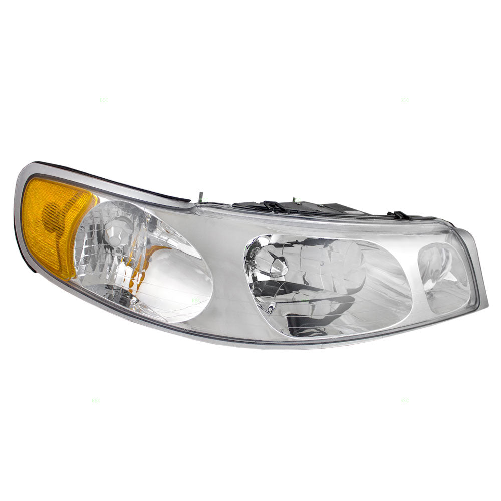 Brock Replacement Passengers Headlight Headlamp Compatible with 1998-2002 Town Car 1W1Z 13008 BA