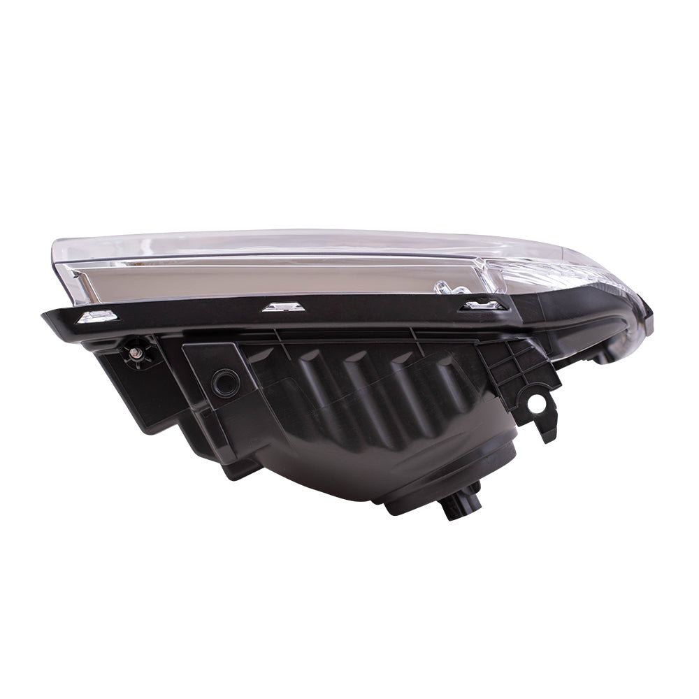 Brock Replacement Passengers Halogen Headlight Headlamp w/ Chrome Bezel Compatible with 05-07 Super Duty Pickup Truck 6C3Z13008AB FO2503217