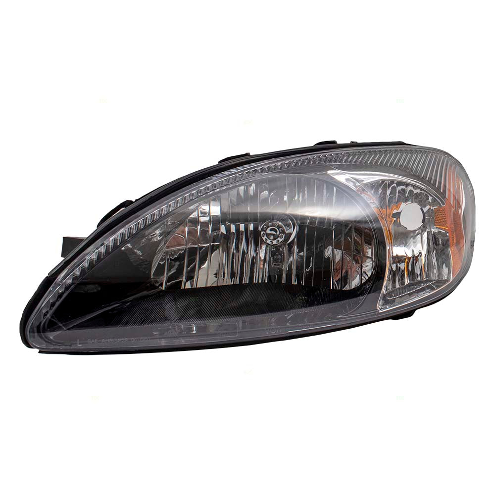 Brock Replacement Drivers Halogen Combination Headlight Headlamp w/ Black Bezel Compatible with 00-07 Taurus 3F1Z13008AB