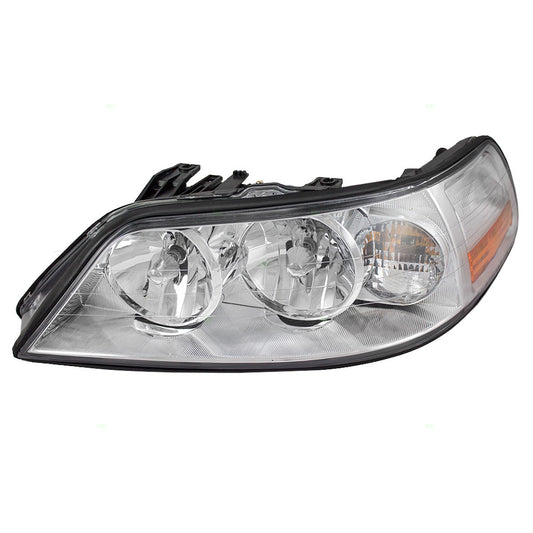 Brock Replacement Drivers Halogen Headlight Headlamp Compatible with 2003-2004 Town Car 4W1Z13008AB