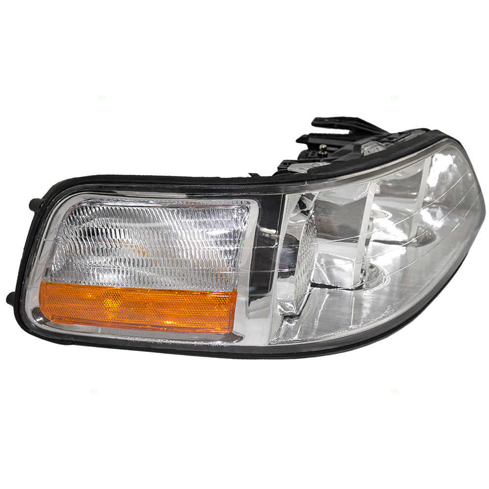 Brock Replacement Passenger Side Halogen Combination Headlight Assembly Compatible with 2005-2011 Lincoln Town Car