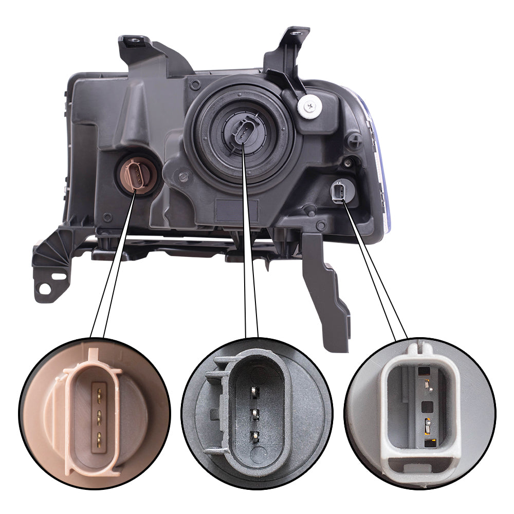 Brock Replacement Passengers Headlight Headlamp Lens Compatible with 2005-2007 Freestyle 6F9Z 13008 A