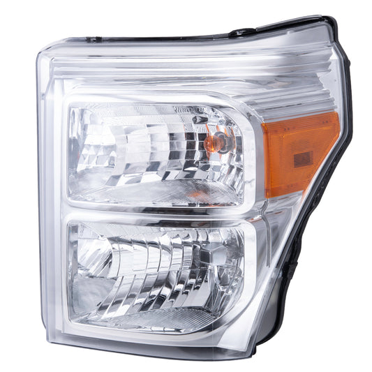 Brock 3221-0103L Halogen Combination Headlight Assembly Compatible With 2011-2016 Ford F-Series Super Duty