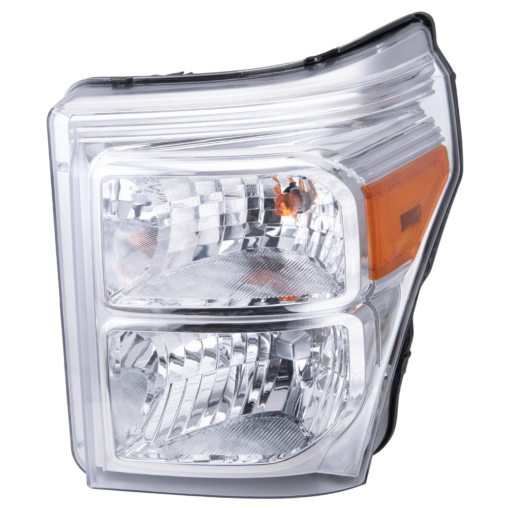 Brock 3221-0103L Halogen Combination Headlight Assembly Compatible With 2011-2016 Ford F-Series Super Duty