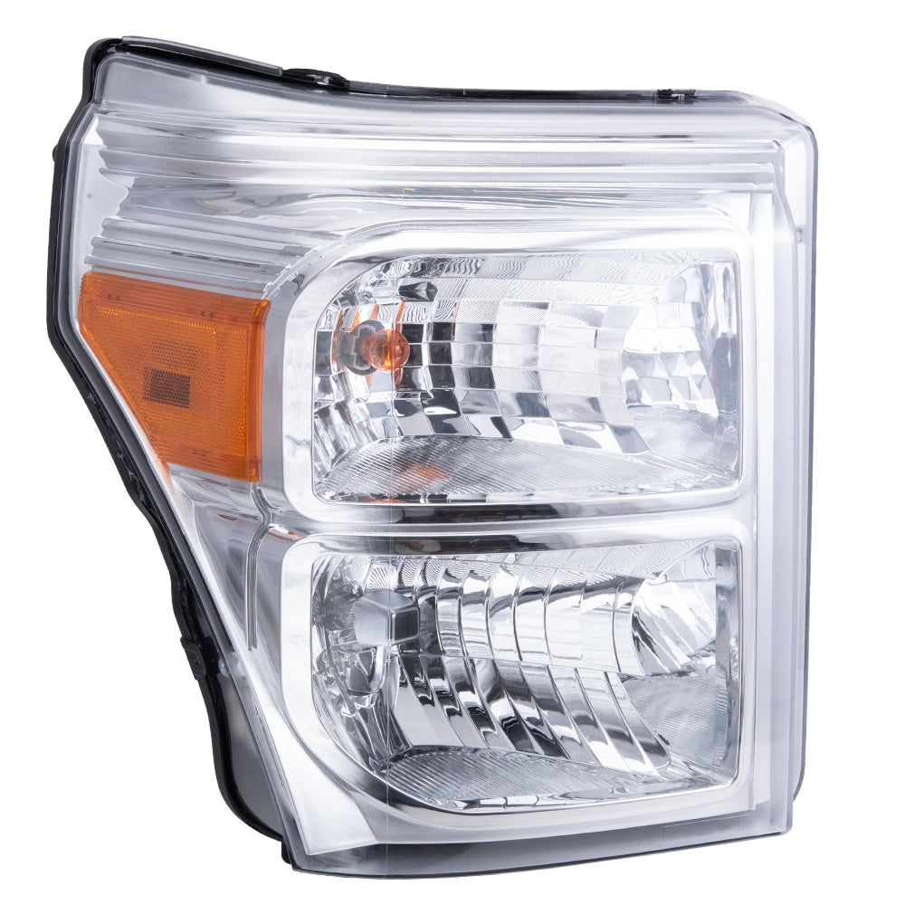 Brock 3221-0103R Halogen Combination Headlight Assembly Compatible With 2011-2016 Ford F-Series Super Duty